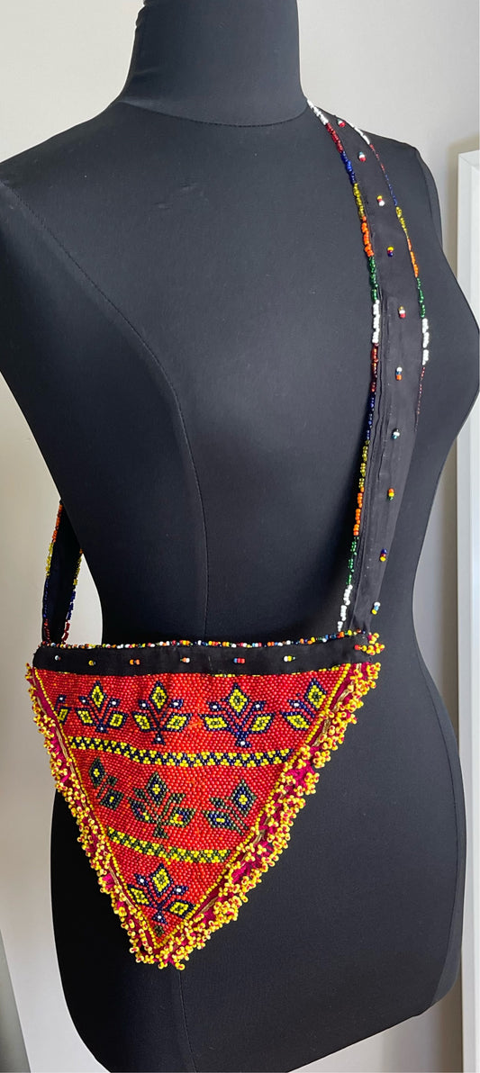 Embroidered shoulder bag