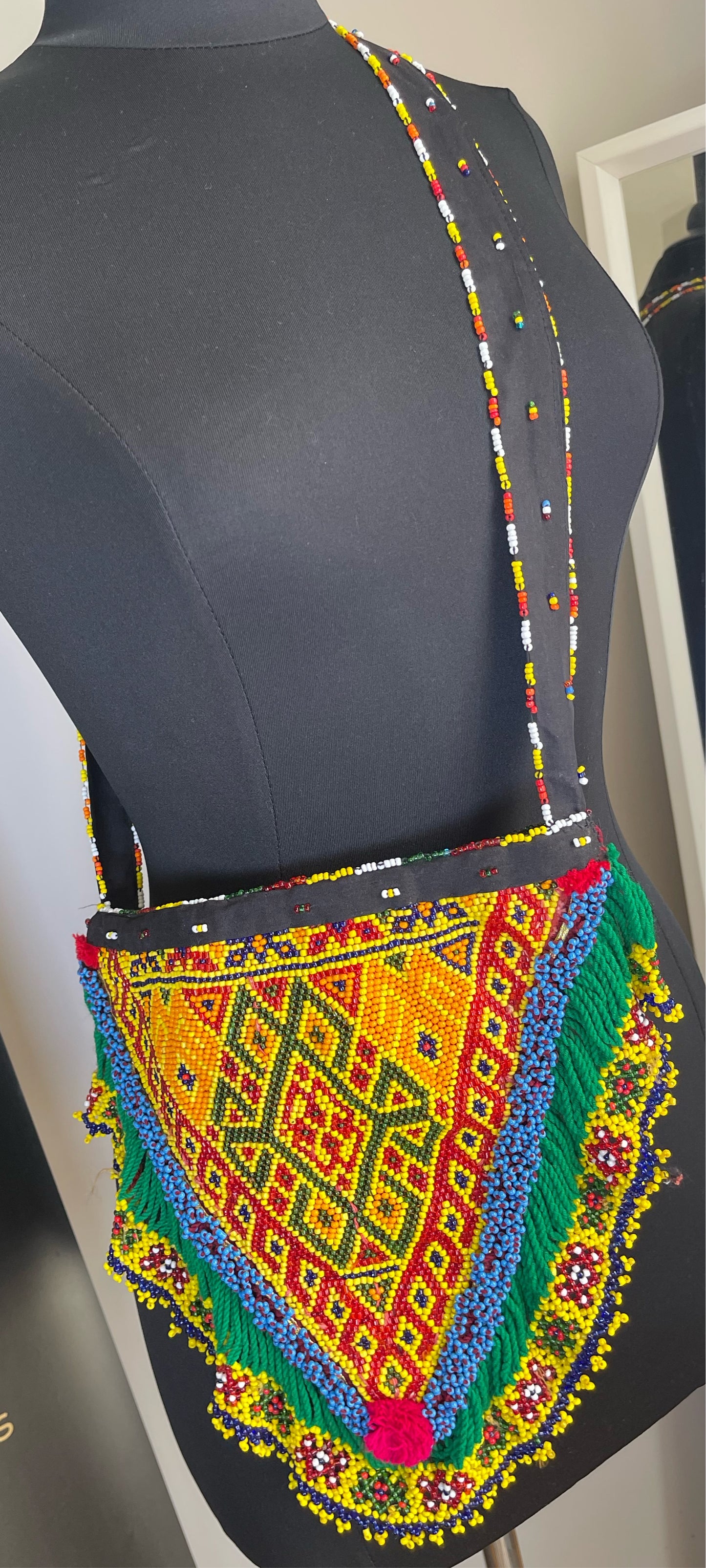 Embroidered shoulder bag